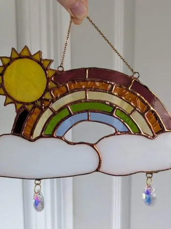 Vitrail Ar-En-Ciel avec soleil et nuage