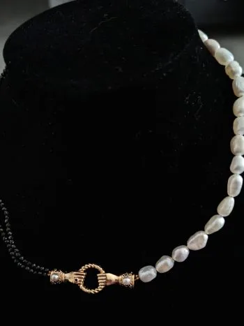 Collier Ras de Cou Renaissance Spinelle Noire
